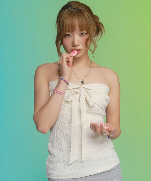 ASON(アズオン)の「COVE RIBBON TOP / IVORY(その他トップス・レディース・その他・FREE)」の1枚目の写真