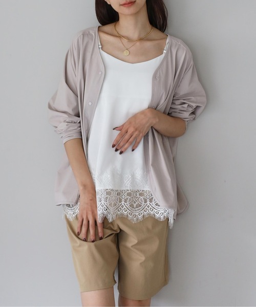 Fizz(フィズ)の「UPF50+ 接触冷感ワイドカーディガン(カーディガン/ボレロ・レディース・ブラック/ホワイト/グレー・M)」の4枚目の写真