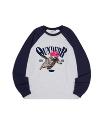 ジャンプキャット_ラグラン_オーバーサイズ_ロングスリーブ [ネイビー]