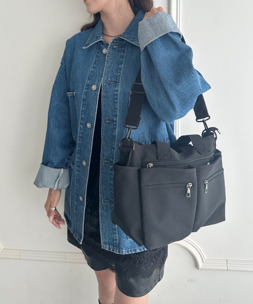 MYMOOD.(マイムード)の「9ポケットハンドバッグショルダーバッグ2WAY仕様マザーズバッグ(マザーズバッグ・レディース・ブラック/グレー/アイボリー・FREE)」の10枚目の写真
