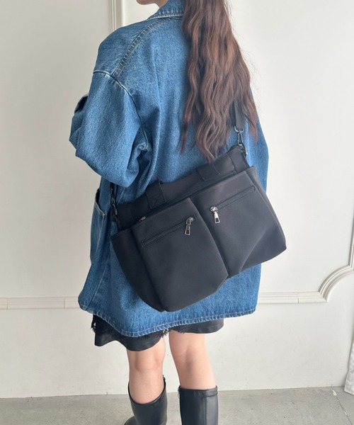 MYMOOD.(マイムード)の「9ポケットハンドバッグショルダーバッグ2WAY仕様マザーズバッグ(マザーズバッグ・レディース・ブラック/グレー/アイボリー・FREE)」の16枚目の写真