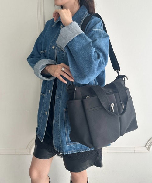 MYMOOD.(マイムード)の「9ポケットハンドバッグショルダーバッグ2WAY仕様マザーズバッグ(マザーズバッグ・レディース・ブラック/グレー/アイボリー・FREE)」の11枚目の写真