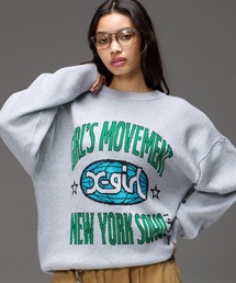 WORLD LOGO JACQUARD KNIT TOP
