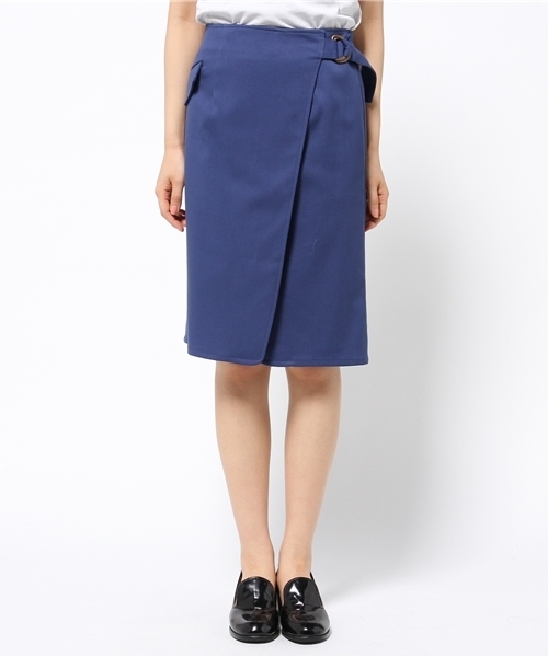 NATURAL BEAUTY BASIC（ナチュラルビューティーベーシック）の「TRストレッチツイルスカート（スカート・レディース・ベージュ/ブルー・SMALL/MEDIUM）」の3枚目の写真