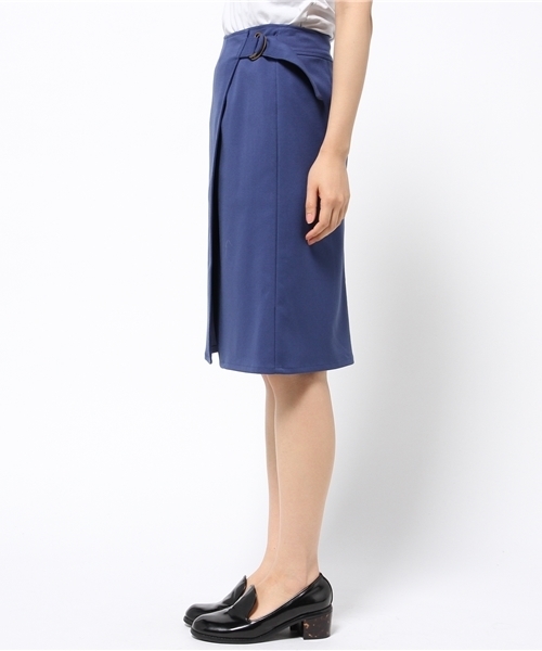 NATURAL BEAUTY BASIC（ナチュラルビューティーベーシック）の「TRストレッチツイルスカート（スカート・レディース・ベージュ/ブルー・SMALL/MEDIUM）」の4枚目の写真