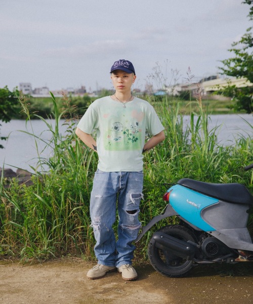 twins(nemne store)(ツインズ)の「Picnic tee(Tシャツ/カットソー・レディース・ミント/White・MEDIUM/SMALL)」の5枚目の写真