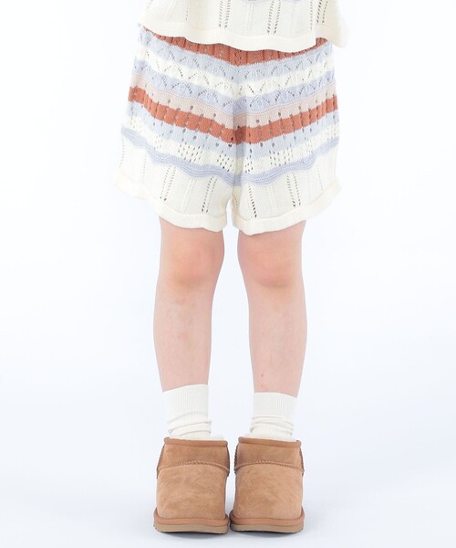 SHIPS KIDS:100～130cm/ニット レース ショートパンツ（その他パンツ