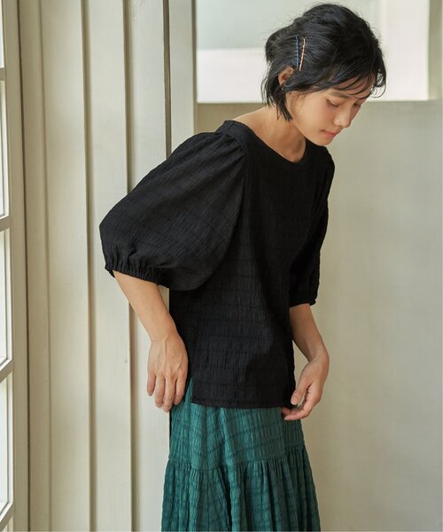 LBC(エルビーシー)の「【セットアップ対応】楊柳Tブラウス(シャツ/ブラウス・レディース・ブラウン/ブラック/グリーン・M/L)」の10枚目の写真