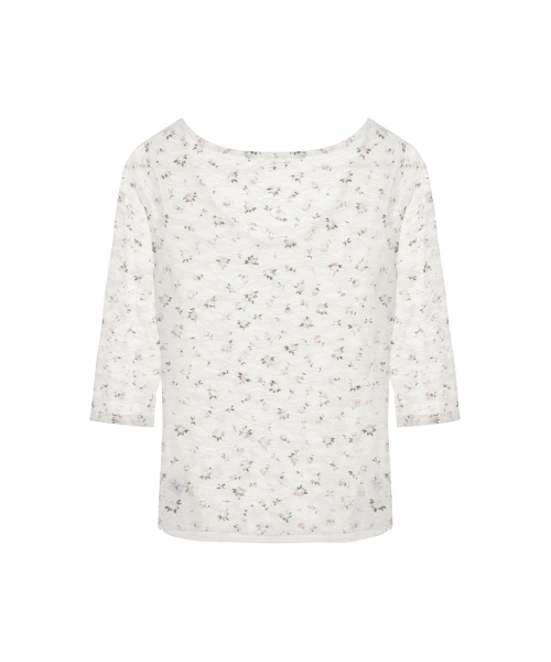 NICK&NICOLE(ニックアンドニコール)の「SHEER FLORAL DEEP SLEEVE TOP_IVORY(Tシャツ/カットソー・レディース・その他・FREE)」の2枚目の写真