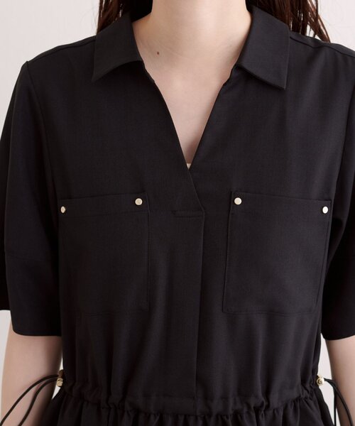 natural couture(ナチュラルクチュール)の「お上品ドロストスキッパーワンピース(ワンピース・レディース・ベージュ/ブラック/ブラウン・FREE)」の15枚目の写真