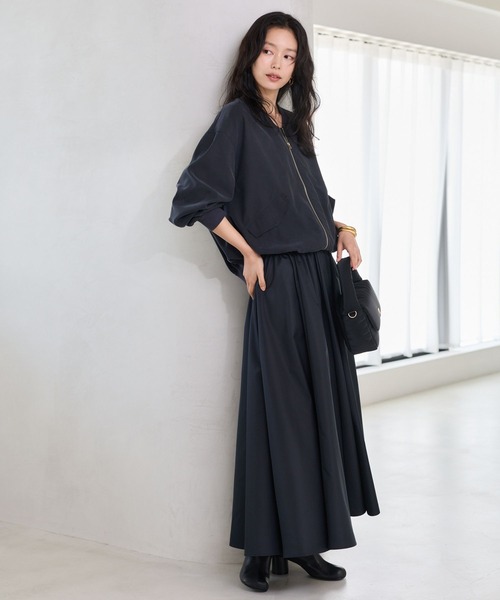 BARNYARDSTORM(バンヤードストーム)の「BARNYARDSTORM / フィブリルZIPブルゾン / ハンドウォッシャブル【JAPAN FABRIC】(ブルゾン・レディース・ブラック/カーキ・FREE)」の4枚目の写真