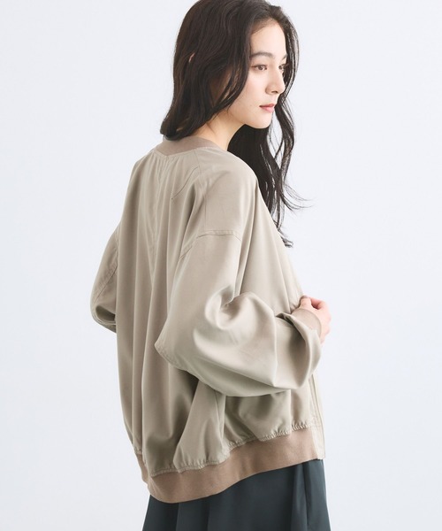 BARNYARDSTORM(バンヤードストーム)の「BARNYARDSTORM / フィブリルZIPブルゾン / ハンドウォッシャブル【JAPAN FABRIC】(ブルゾン・レディース・ブラック/カーキ・FREE)」の9枚目の写真