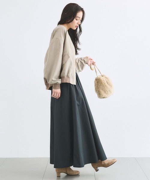 BARNYARDSTORM(バンヤードストーム)の「BARNYARDSTORM / フィブリルZIPブルゾン / ハンドウォッシャブル【JAPAN FABRIC】(ブルゾン・レディース・ブラック/カーキ・FREE)」の12枚目の写真