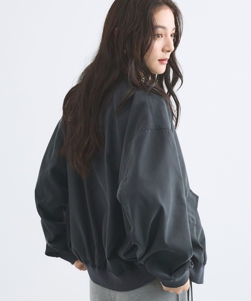 BARNYARDSTORM(バンヤードストーム)の「BARNYARDSTORM / フィブリルZIPブルゾン / ハンドウォッシャブル【JAPAN FABRIC】(ブルゾン・レディース・ブラック/カーキ・FREE)」の14枚目の写真