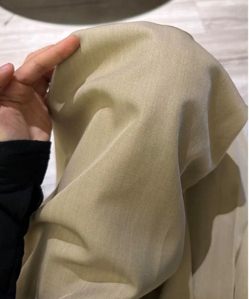 neos(ネオス)の「折り返しダブルウエストツータックワイドスラックス / ローライズ風バギーパンツ マニッシュ Y2K ボトムス(スラックス・レディース・ブラック/グレー/ベージュ・SMALL/LARGE/MEDIUM)」の10枚目の写真