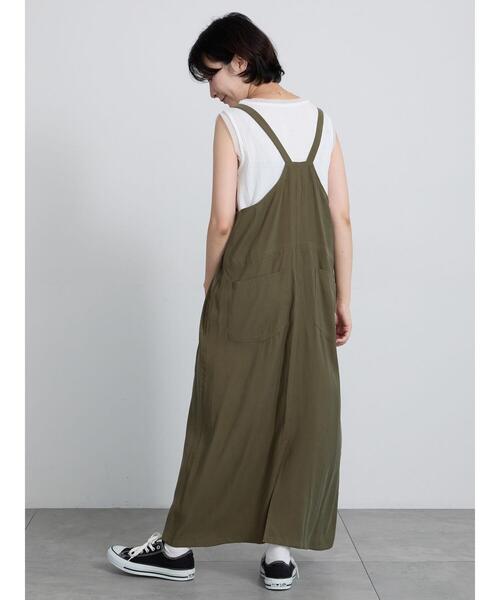 Samansa Mos2(サマンサ モスモス)の「ランダムリブチュール付きタンクトップ(Tシャツ/カットソー・レディース・チャコールグレー/オフホワイト/キャメル・F)」の9枚目の写真
