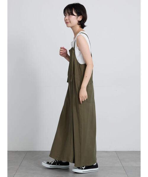 Samansa Mos2(サマンサ モスモス)の「ランダムリブチュール付きタンクトップ(Tシャツ/カットソー・レディース・チャコールグレー/オフホワイト/キャメル・F)」の10枚目の写真
