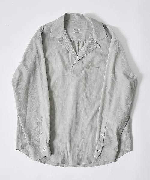 EDIFICE(エディフィス)の「Chambray Gauze プルオーバー シャツ(シャツ/ブラウス・メンズ・ブラック系その他/ブラック/ライトグレー/ホワイト系その他・MEDIUM/LARGE)」の2枚目の写真