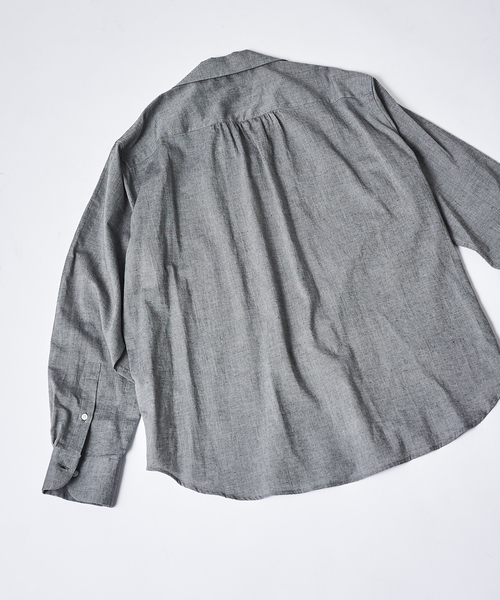 EDIFICE(エディフィス)の「Chambray Gauze プルオーバー シャツ(シャツ/ブラウス・メンズ・ブラック系その他/ブラック/ライトグレー/ホワイト系その他・MEDIUM/LARGE)」の15枚目の写真