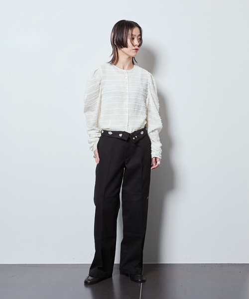 CITYSHOP(シティーショップ)の「VOLUME SLEEVE ブラウス(シャツ/ブラウス・レディース・ブラック/ホワイト・FREE)」の9枚目の写真