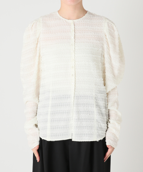 CITYSHOP(シティーショップ)の「VOLUME SLEEVE ブラウス(シャツ/ブラウス・レディース・ブラック/ホワイト・FREE)」の10枚目の写真