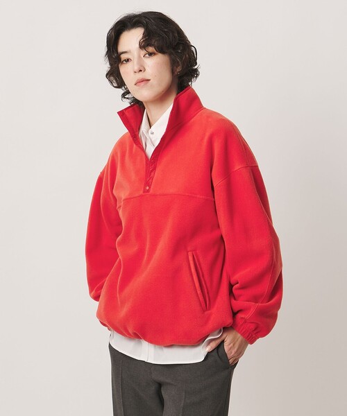 MARW UNITED ARROWS(マルゥ ユナイテッドアローズ)の「<MARW UNITED ARROWS>ハーフスナップ フリース プルオーバー(その他トップス・レディース・レッド/ナチュラル/ブラック・FREE)」の3枚目の写真