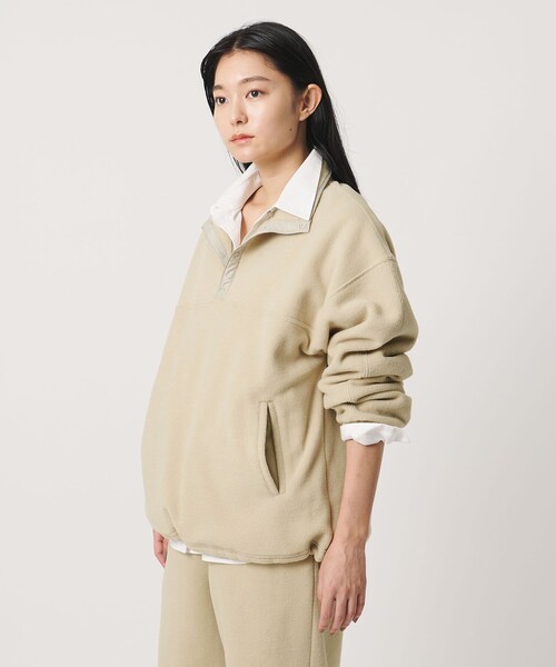 MARW UNITED ARROWS(マルゥ ユナイテッドアローズ)の「<MARW UNITED ARROWS>ハーフスナップ フリース プルオーバー(その他トップス・レディース・レッド/ナチュラル/ブラック・FREE)」の4枚目の写真