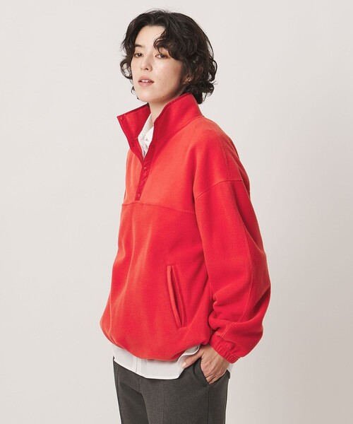 MARW UNITED ARROWS(マルゥ ユナイテッドアローズ)の「<MARW UNITED ARROWS>ハーフスナップ フリース プルオーバー(その他トップス・レディース・レッド/ナチュラル/ブラック・FREE)」の10枚目の写真