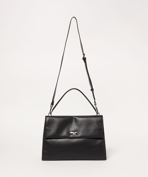 UNITED ARROWS(ユナイテッドアローズ)の「ダブルフラップ ワンハンドル バッグ(ハンドバッグ・レディース・ブラック/ベージュ・FREE)」の4枚目の写真