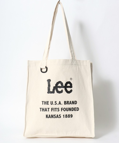 Lee(リー)の「Lee(リー)ロゴプリントキャンバストートバッグ/無地 チェック柄(トートバッグ・レディース・バーガンディー/ブラック系その他/オフホワイト/レッド系その他・FREE)」の5枚目の写真