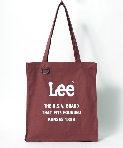 Lee(リー)の「Lee(リー)ロゴプリントキャンバストートバッグ/無地 チェック柄(トートバッグ・レディース・バーガンディー/ブラック系その他/オフホワイト/レッド系その他・FREE)」の9枚目の写真