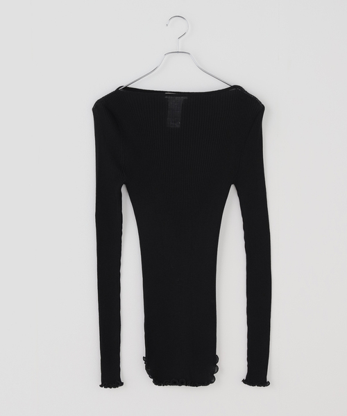 VERMEIL par iena(ヴェルメイユパーイエナ)の「Seamless Basic シームレスベーシック Elegante SB1074(Tシャツ/カットソー・レディース・ブラック/ブラウン・FREE)」の1枚目の写真