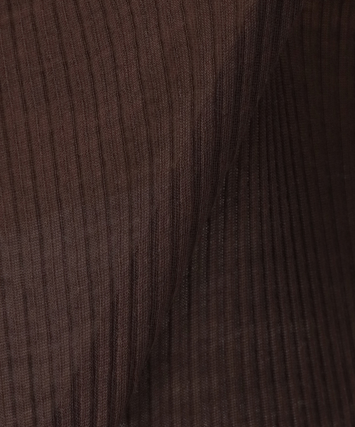 VERMEIL par iena(ヴェルメイユパーイエナ)の「Seamless Basic シームレスベーシック Elegante SB1074(Tシャツ/カットソー・レディース・ブラック/ブラウン・FREE)」の11枚目の写真