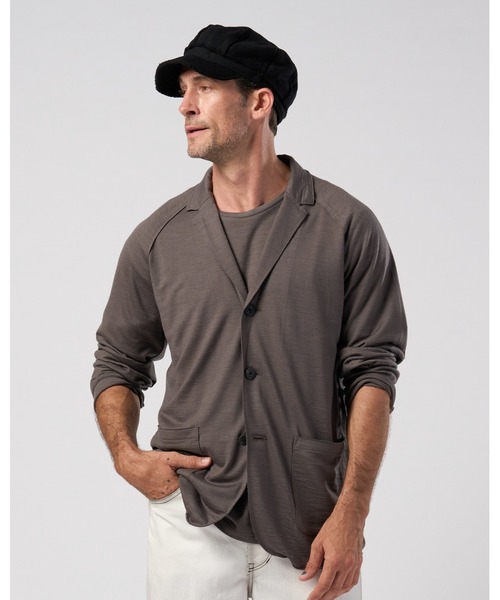 wjk(ダヴルジェイケイ)の「super100's wool jersey easy jacket(テーラードジャケット・メンズ・ブラック/チャコールグレー・X-LARGE/LARGE/MEDIUM/SMALL)」の13枚目の写真