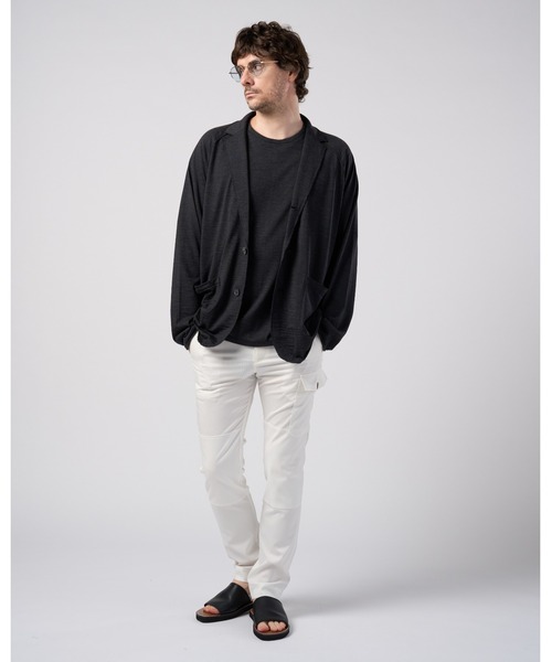 wjk(ダヴルジェイケイ)の「super100's wool jersey easy jacket(テーラードジャケット・メンズ・ブラック/チャコールグレー・X-LARGE/LARGE/MEDIUM/SMALL)」の20枚目の写真