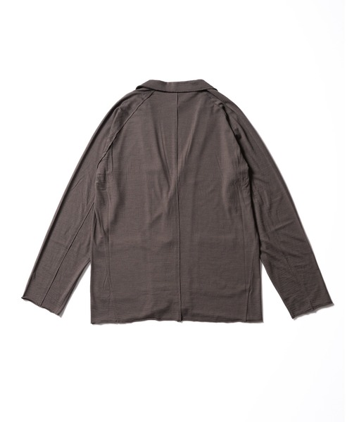 wjk(ダヴルジェイケイ)の「super100's wool jersey easy jacket(テーラードジャケット・メンズ・ブラック/チャコールグレー・X-LARGE/LARGE/MEDIUM/SMALL)」の9枚目の写真