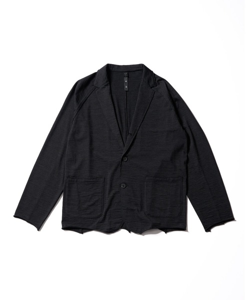wjk(ダヴルジェイケイ)の「super100's wool jersey easy jacket(テーラードジャケット・メンズ・ブラック/チャコールグレー・X-LARGE/LARGE/MEDIUM/SMALL)」の3枚目の写真