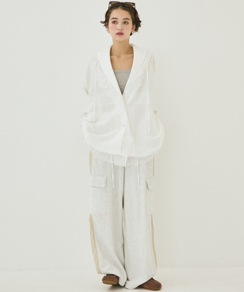 MIRROR STOKE(ミラーストーク)の「【ZOZO限定】LACE DESIGN BLOUSE/レースデザインブラウス(シャツ/ブラウス・レディース・ブラウン/オフホワイト・MEDIUM)」の7枚目の写真