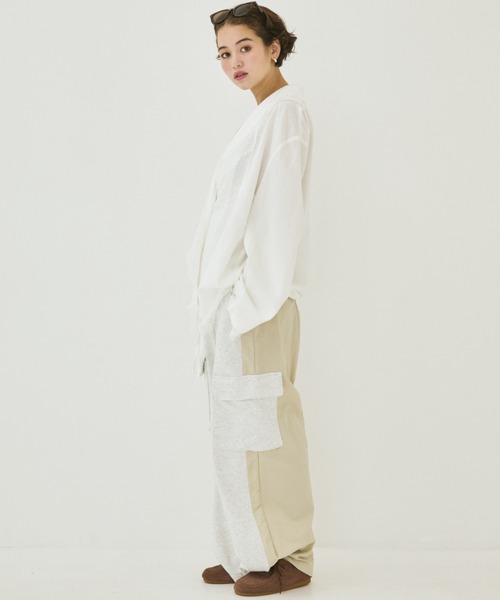 MIRROR STOKE(ミラーストーク)の「【ZOZO限定】LACE DESIGN BLOUSE/レースデザインブラウス(シャツ/ブラウス・レディース・ブラウン/オフホワイト・MEDIUM)」の10枚目の写真