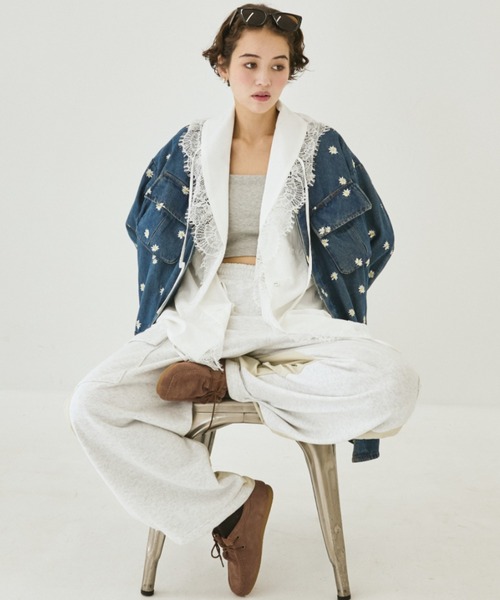 MIRROR STOKE(ミラーストーク)の「【ZOZO限定】LACE DESIGN BLOUSE/レースデザインブラウス(シャツ/ブラウス・レディース・ブラウン/オフホワイト・MEDIUM)」の15枚目の写真