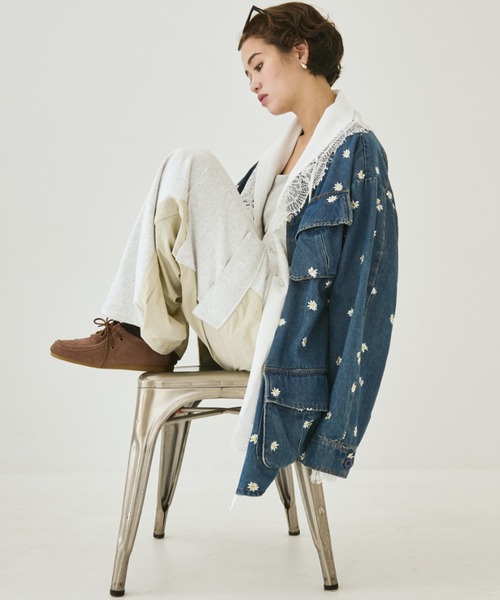 MIRROR STOKE(ミラーストーク)の「【ZOZO限定】LACE DESIGN BLOUSE/レースデザインブラウス(シャツ/ブラウス・レディース・ブラウン/オフホワイト・MEDIUM)」の22枚目の写真