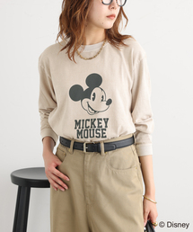 (MICKEY)ピグメントロングスリーブTシャツ