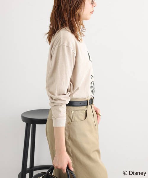 journal standard L'essage（ジャーナルスタンダードレサージュ）の「(MICKEY)ピグメントロングスリーブTシャツ（Tシャツ/カットソー・レディース・ベージュ・FREE）」の3枚目の写真