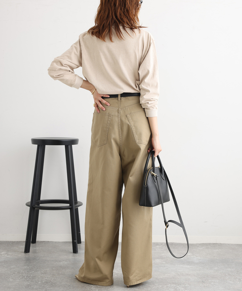journal standard L'essage（ジャーナルスタンダードレサージュ）の「(MICKEY)ピグメントロングスリーブTシャツ（Tシャツ/カットソー・レディース・ベージュ・FREE）」の7枚目の写真