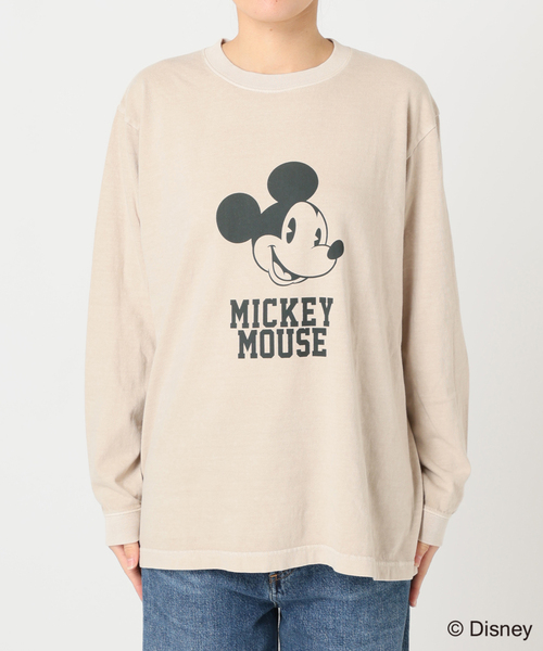 journal standard L'essage（ジャーナルスタンダードレサージュ）の「(MICKEY)ピグメントロングスリーブTシャツ（Tシャツ/カットソー・レディース・ベージュ・FREE）」の8枚目の写真