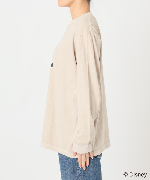 journal standard L'essage（ジャーナルスタンダードレサージュ）の「(MICKEY)ピグメントロングスリーブTシャツ（Tシャツ/カットソー・レディース・ベージュ・FREE）」の9枚目の写真