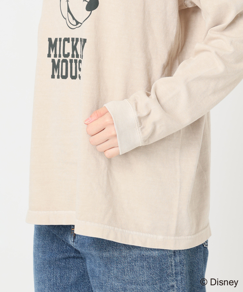 journal standard L'essage（ジャーナルスタンダードレサージュ）の「(MICKEY)ピグメントロングスリーブTシャツ（Tシャツ/カットソー・レディース・ベージュ・FREE）」の13枚目の写真