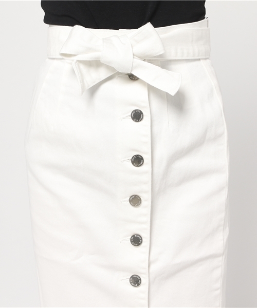 SLY（スライ）の「FOSTER BELTED M/SK-E（デニムスカート・レディース・ホワイト・1/2）」の5枚目の写真