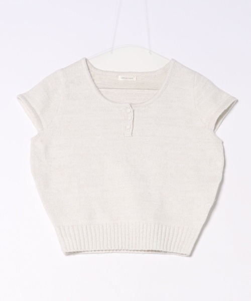 apres jour mignon(アプレジュールミニョン)の「プチ袖ニット(ニット/セーター・レディース・ダークブラウン/ブラウン系その他/オフホワイト・フリー/LARGE)」の9枚目の写真