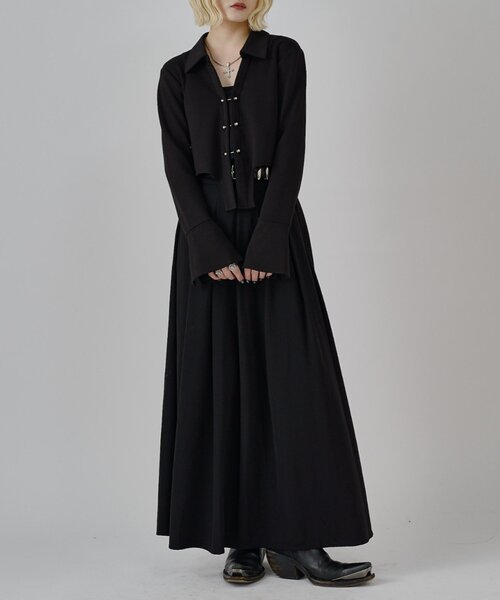 Lui's（ルイス）の「【mi-企画】ホックデザインクロップドシャツ（シャツ/ブラウス・レディース・ブラック/グレー・FREE）」の17枚目の写真